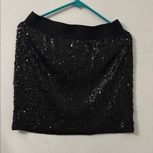 Black Sequin Skirt